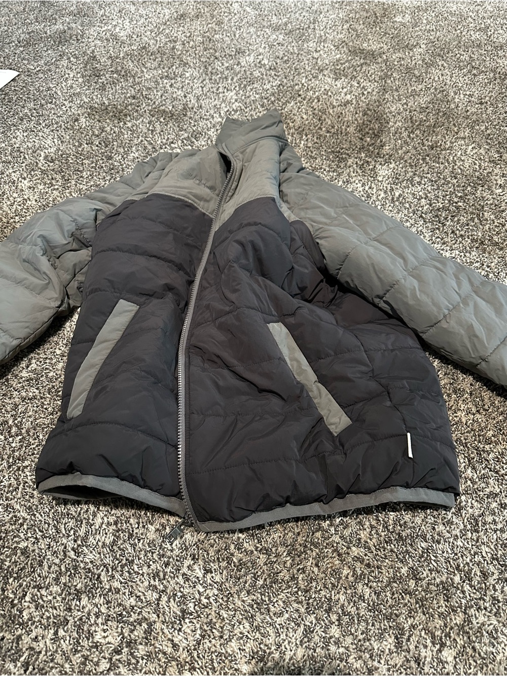 UpWest Quilted Reversible Jacket in Heather Gray